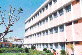 A view of Sharda Sarvhitkari Model Senior Secondary School, Sector 40-D, Chandigarh.