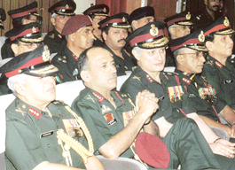 You cannot miss the dazzle of military uniform.