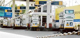 Petrol stations remained closed on account of petroleum dealers' strike in Ludhiana on Monday