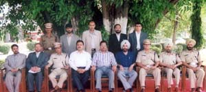 Cops from Afghanistan with police officers at the Maharaja Ranjit Singh Punjab Police Academy, Phillaur