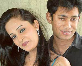 Sonali Goswami and memory guru Biswaroop Roy Chawdhury in Chandigarh on Wednesda