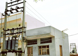 The extended rooftop of a restaurant at Chotti Karoran village, Nayagaon, where a Sector 21 resident was electrocuted.