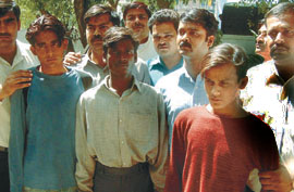 Three accused involved in murder cases in police custody in the Capital on Thursday. 