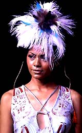 A model showcases designer Aparna Chandras creation at Lakme India Fashion Show, 2005, in New Delhi on Friday
