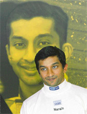 Narain Karthikeyan is raring to race in the San Marino Grand Prix on Sunday