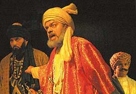A scene from Sirhind di Deewar staged at Tagore Theatre