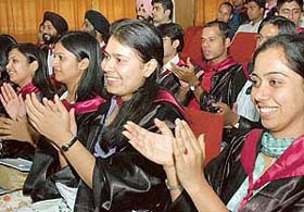 Students at the 34th convocation of Punjab Engineering College, Chandigarh