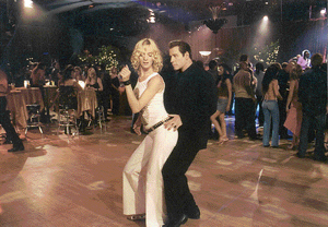 John Travolta and Uma Thurman in a scene from Be Cool