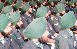 Jawans of 15 Punjab (1 Patiala) attend the tercentenary sainik sammelan of their unit 