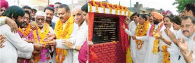 Two inaugurations: Mr Rajesh Jain inaugurated the bridge yesterday and Mr Rakesh Pandey opens it for public in Ludhiana on Monday. Mayor Nahar Singh Gill and Commissioner S.K. Sharma is also seen in picture