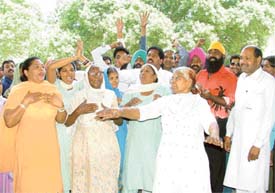 Activists of the Punjab Pradesh Valmiki Sabha demonstrate against the branding of an undertrial in Ludhiana on Tuesday