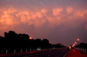 A beautiful cloudscape over Rajpath