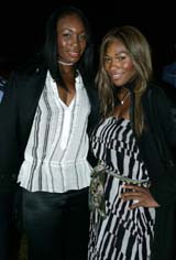 Venus and Serena Williams arrive at the DC Tennis and Learning Centre in Washington for its 10th anniversary celebrations on Wednesday