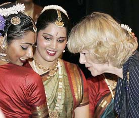The Duchess of Cornwall meets dance students
