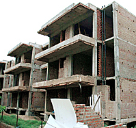 An apartment complex under construction in Sector 8, Chandigarh.