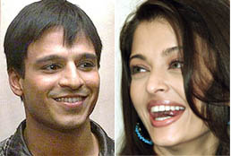 Vivek Oberoi and Aishwarya Rai
