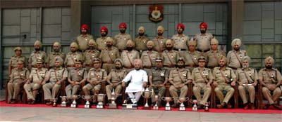 The Police Medal awardees at the passing out parade of Maharaja Ranjit Singh Punjab Police Academy, Phillaur