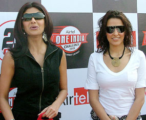 Film actresses Shilpa Shetty and Neha Dhupia