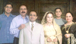 Madhusudan Sharma along with his family during the wedding of his Pakistani friend in Lahore