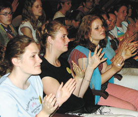 Delegates at a symposium, Celebrating workers, organised by Deepalaya
