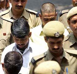 Bhura, who got life imprisonment for raping a nurse, at Kadkadduma Court in New Delhi