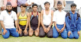 The six-member Punjab team which will represent India in the International Athletic Meet for visually impaired to be held at Manchester, England