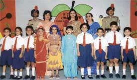 Students of BCM Arya Model Senior Secondary School perform at Mehfil-e-Bachpan at the school on Friday
