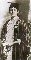Sarla Debi Ghoshal at her graduation, c. early 1890s