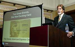 Bollywood icon Amitabh Bachchan speaks during the launch of the Damas American Express credit card in Dubai on Saturday