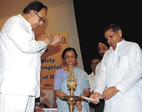 Health Minister Yoganand Shastri inaugurating a Symposium on Thalassemia, organised by Maulana Azad Medical College and LNJP Hospital in the Capital