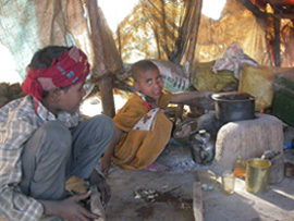 No school for Geeta and Manjesh who make tea to replenish the energy of their elders.