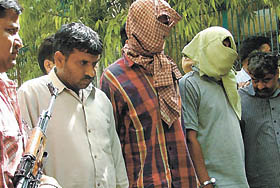 Members of Rathi gang, arrested by the Delhi Police Special Cell in the Capital on Friday