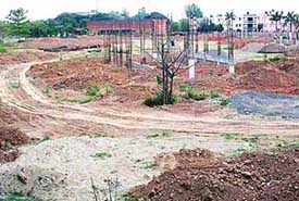 A file photo of the incomplete building of the Chandigarh Law Institute in Sector 38, Chandigarh.