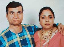 Subhash and Sangita Bajaj, who were killed in a cylinder blast in Ludhiana on Monday