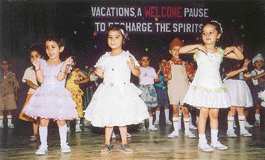 Students of Shivalik Public School perform at a function before the commencement of summer vacations in Mohali on Saturday.