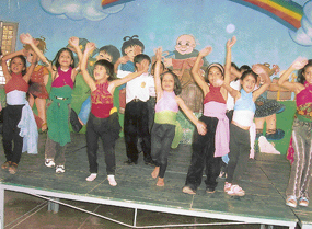 Students present a cultural programme at Satluj Public School, Sector 2, in Panchkula 