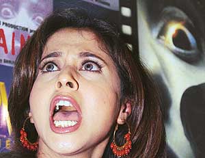 Bollywood actress Urmila Matondkar interacts with mediapersons during the promotional campaign for her film Naina in New Delhi on Saturday. 