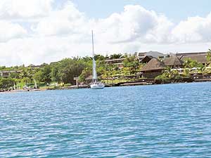 Mauritius is a haven for tourists: A hotel on the beach