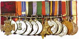The Victoria Cross and other medals awarded to Subedar-Major Agansing Rai, which were auctioned in London recently for 115,000