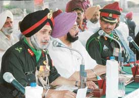 The Punjab Chief Minister, Capt Amarinder Singh, attends the Sainik Sammelan of 15 Punjab on the 300th anniversary of the unit