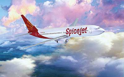 This undated handout photo shows a computer-simulated image of a SpiceJet aircraft