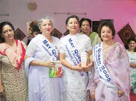 Participants in a fashion show organised by the Central Ladies Club, Sector 9, Chandigarh, for women over 30 years in age