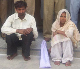 Raj Rani with her paramour Kulwant Singh, who allegedly killed her husband Bachan Singh