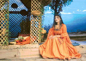 A scene from “Faasle”, a Punjabi play, that was staged in Amritsar on Saturday.
