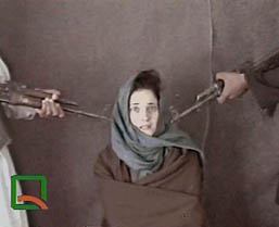 A video grab released by a private Afghan television station on Sunday shows Italian aid worker Clementina Cantoni (32) who was kidnapped by gunmen in Kabul earlier this month. Cantoni, a worker for the CARE International aid agency, was kidnapped by four armed men who stopped her vehicle on a Kabul street on May 16.