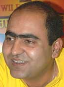 Rakshat Chopra announces a talent hunt Bhangre De Boss at a press conference at the Press Club, Sector 27, Chandigarh, on Wednesday.