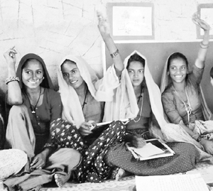 Women at a centre set up by the Government of Indias Women and Child Development Department.