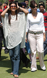 Bollywood actress Sushmita Sen at the Royal Springs Golf Course