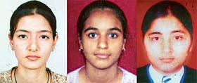 Mohali toppers in Class X examination conducted by the Punjab School Education Board.