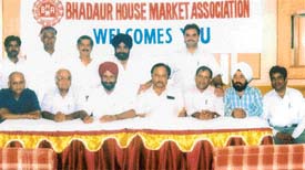 Members of the Bhadaur House Market Association at a meeting held in Ludhiana